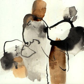 Peinture intitulée ""The journey 12"" par Isabelle Mignot, Œuvre d'art originale