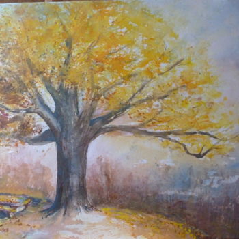 Peinture intitulée "Le Chêne de MANCEY…" par Pierre Feyeux, Œuvre d'art originale, Huile