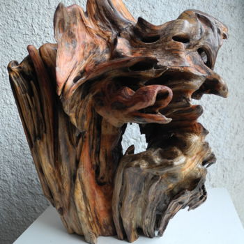 Sculpture titled "APRES LES XYLOPHAGE…" by Gérard Didier, Original Artwork, Wood