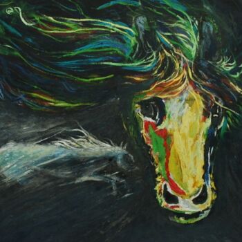 Painting titled "focus [acrylic on p…" by Terra Bantu, Original Artwork, Oil