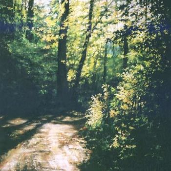 Painting titled "Road to Kortowo" by Swiatecki Marek, Original Artwork, Oil