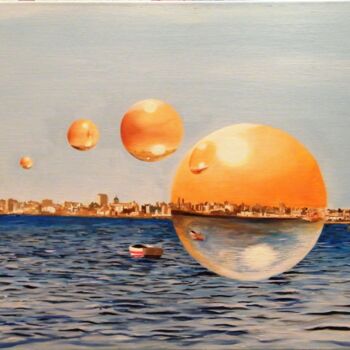 Peinture intitulée "Nouveau départ" par Manu Surreabulliste, Œuvre d'art originale, Huile