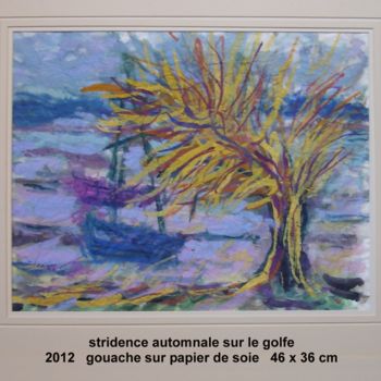Ζωγραφική με τίτλο "stridence automnale…" από Ioana, Αυθεντικά έργα τέχνης, Γκουάς