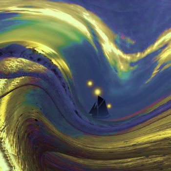Malerei mit dem Titel "OCEAN" von Catherine Wernette, Original-Kunstwerk