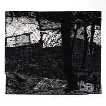 图画 标题为“Black landscape” 由Ella Tsyplyakova, 原创艺术品