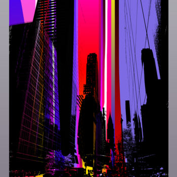 Arts numériques intitulée "New York 4 - Série…" par Gérard Esquerre, Œuvre d'art originale, Peinture numérique