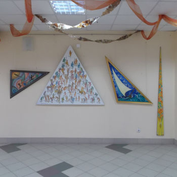 Ζωγραφική με τίτλο "Triangularism Art" από Triangularist, Αυθεντικά έργα τέχνης