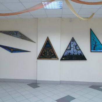 Schilderij getiteld "Triangularism" door Triangularist, Origineel Kunstwerk