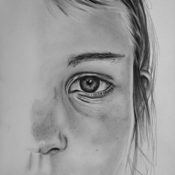 Drawing titled "Gesicht" by Johann Krammer, Original Artwork