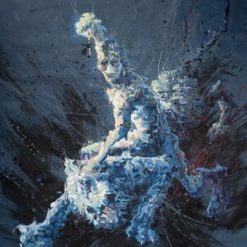 Painting titled "fragile －tiger" by Yun Fei Liu, Original Artwork