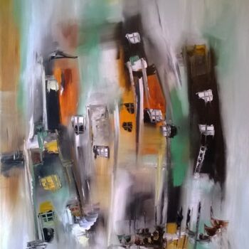 "Quai R" başlıklı Tablo Muriel Cayet tarafından, Orijinal sanat, Petrol