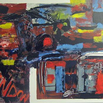 Peinture intitulée "London" par Isabelle Langlois, Œuvre d'art originale, Acrylique Monté sur Châssis en bois