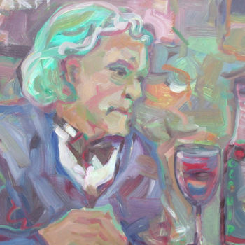 Painting titled "assaqggiatore-olio-…" by Lucio Betto, Original Artwork
