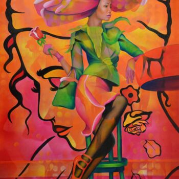 Peinture intitulée "ceuillez dès aujour…" par Jeannette Guichard-Bunel, Œuvre d'art originale, Huile