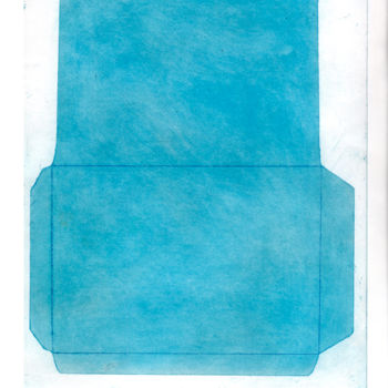 제목이 "Large Blue Envelope"인 판화 Sophie Cordery로, 원작