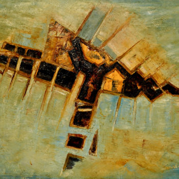 Ζωγραφική με τίτλο "ABSTRACT-4" από Anandswaroop Manchiraju, Αυθεντικά έργα τέχνης, Λάδι