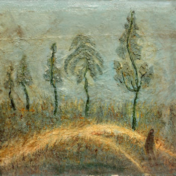 Peinture intitulée "WINTER MORNING" par Anandswaroop Manchiraju, Œuvre d'art originale, Huile