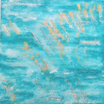 Painting titled "Sea and Sand 1" by Angie Chapman, Original Artwork, Acrylic