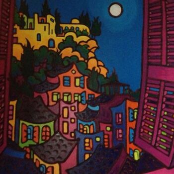 Peinture intitulée "Cassis, Soir de ple…" par Gwendoline Pieters, Œuvre d'art originale, Huile