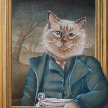 Painting titled "Theodore" by Isabelle Molinard, Original Artwork, Oil