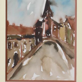 绘画 标题为“Monastère en Moldav…” 由Ioana, 原创艺术品, 水粉