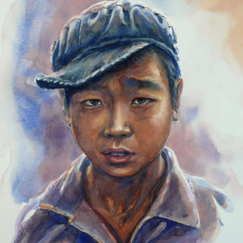 Painting titled "mondialisation.jpg" by François Lanvin, Original Artwork, Watercolor