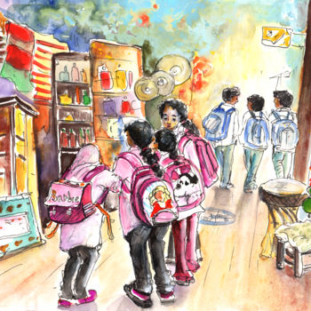 "The Secrete Seven f…" başlıklı Tablo Miki De Goodaboom tarafından, Orijinal sanat, Petrol