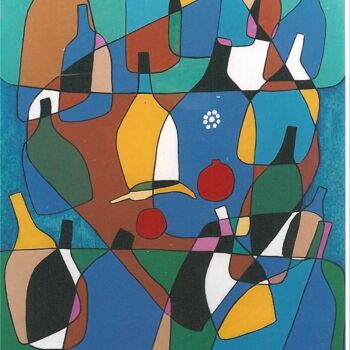 Peinture intitulée "Nature Morte." par H . Mortazavi, Œuvre d'art originale, Huile