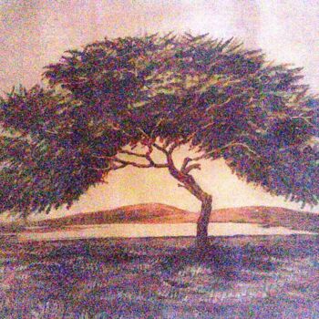 Peinture intitulée "lonely-tree.jpg" par Chinmaya Br, Œuvre d'art originale