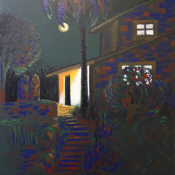 Peinture intitulée "moonlight.jpg" par Chinmaya Br, Œuvre d'art originale