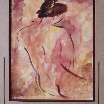 Nu de dos rouge