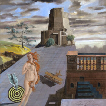 Peinture intitulée "La mathematique du…" par Gilles Chambon, Œuvre d'art originale, Huile Monté sur Châssis en bois