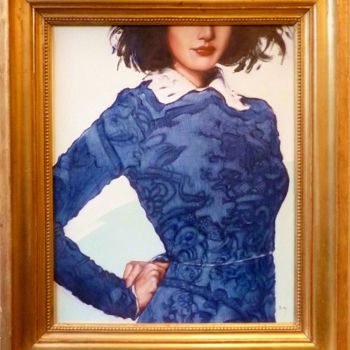 Painting titled "silhouette" by Pascal Buffard, Original Artwork, Oil