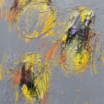 Painting titled "Grey Summer I" by Sio Montera, Original Artwork, Oil