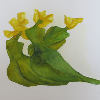 Peinture intitulée "Ensemble Floral" par Cegede, Œuvre d'art originale, Aquarelle