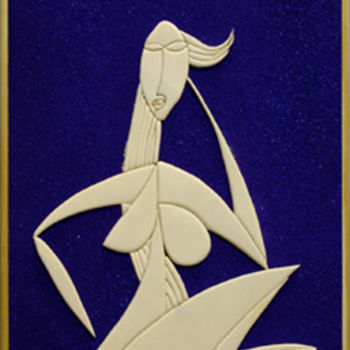Scultura intitolato "FANCIULLA" da Narciso Dall Orto, Opera d'arte originale, Legno