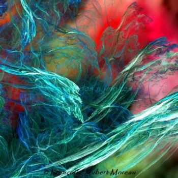 Arts numériques intitulée "L'aurore des Nymphes" par Françoise Aubert-Moreau, Œuvre d'art originale, Travail numérique 2D