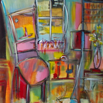 Painting titled "Mes hommages" by Muriel Cayet, Original Artwork, Oil