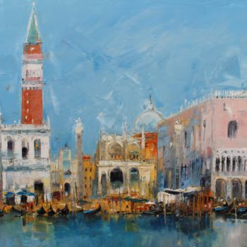 Painting titled "place saint marc" by Benoit Havard, Original Artwork, Other