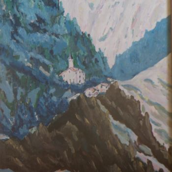 Painting titled "MONTE BIANCO - vedu…" by Carilu', Original Artwork, Oil