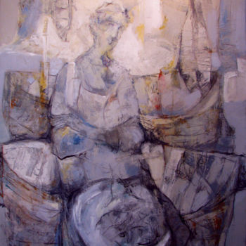 Painting titled "vendor-of-fish.jpg" by Slav Krivoshiev, Original Artwork