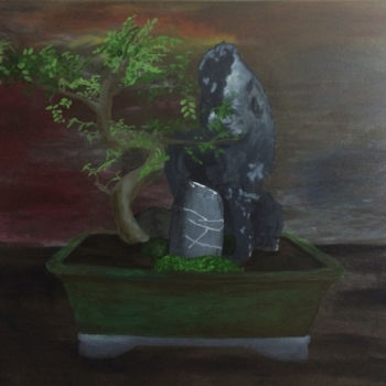 Painting titled "center-bonsai-jesse…" by Jesse Waugh, Original Artwork