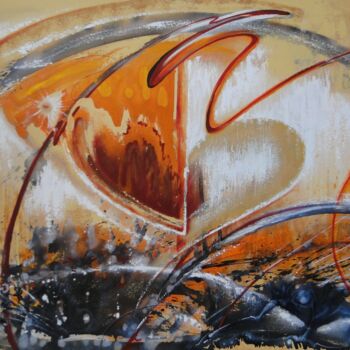 Painting titled "ABSTRATO" by Rose Fernandes, Original Artwork, Oil