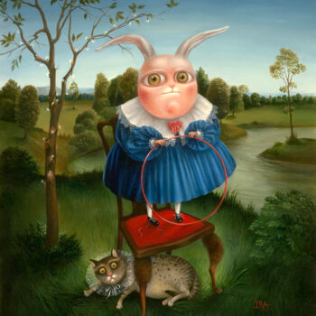 Pintura titulada "Children's Games-3" por Irena Aizen, Obra de arte original, Oleo