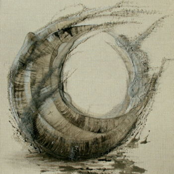 Painting titled "Le rouleau compress…" by Cel Ine, Original Artwork, Oil