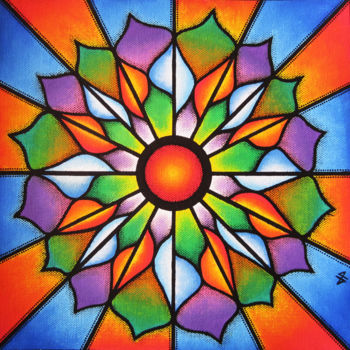 Peinture intitulée "Lumineuse" par Jonathan Pradillon, Œuvre d'art originale, Acrylique Monté sur Carton