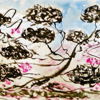 Drawing titled "Abstraction musical…" by Brigitte Mathé (MBL), Original Artwork, Ink