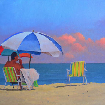 Painting titled "Empty chair" by Linaldo Cardoso, Original Artwork, Oil
