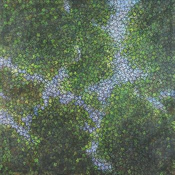 Painting titled "canaopée I" by Pascal Buffard, Original Artwork, Oil
