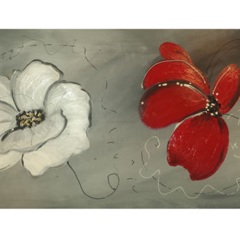 绘画 标题为“coquelicot-rouge-et…” 由Sylo, 原创艺术品, 丙烯